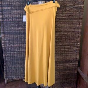 Lularoe XL Maxi Skirt - mustard yellow
